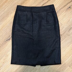 Banana Republic Textured Black Pencil Skirt